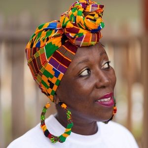 EARRINGS ONLY: XLarge Africa Kente Earrings -K3